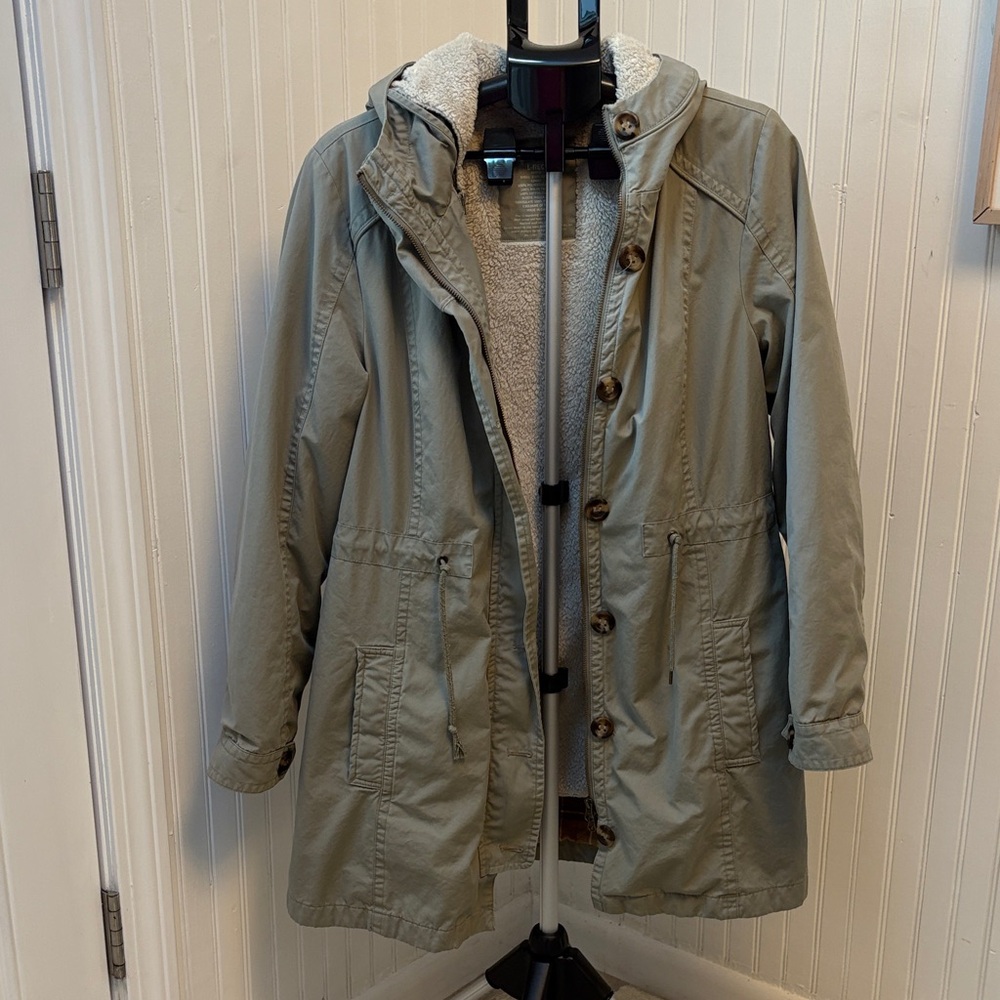 Women's Olive Hooded Jacket